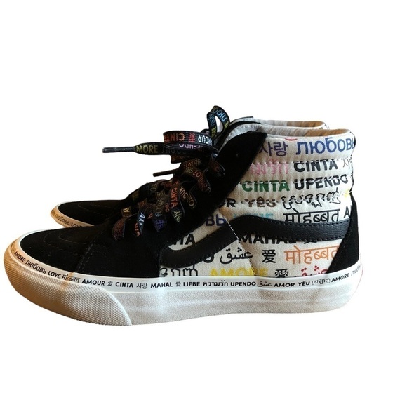 Vans SK-8 Hi-Vault LX Love Black Marshmallow Unisex M4 W6 - Picture 9 of 14